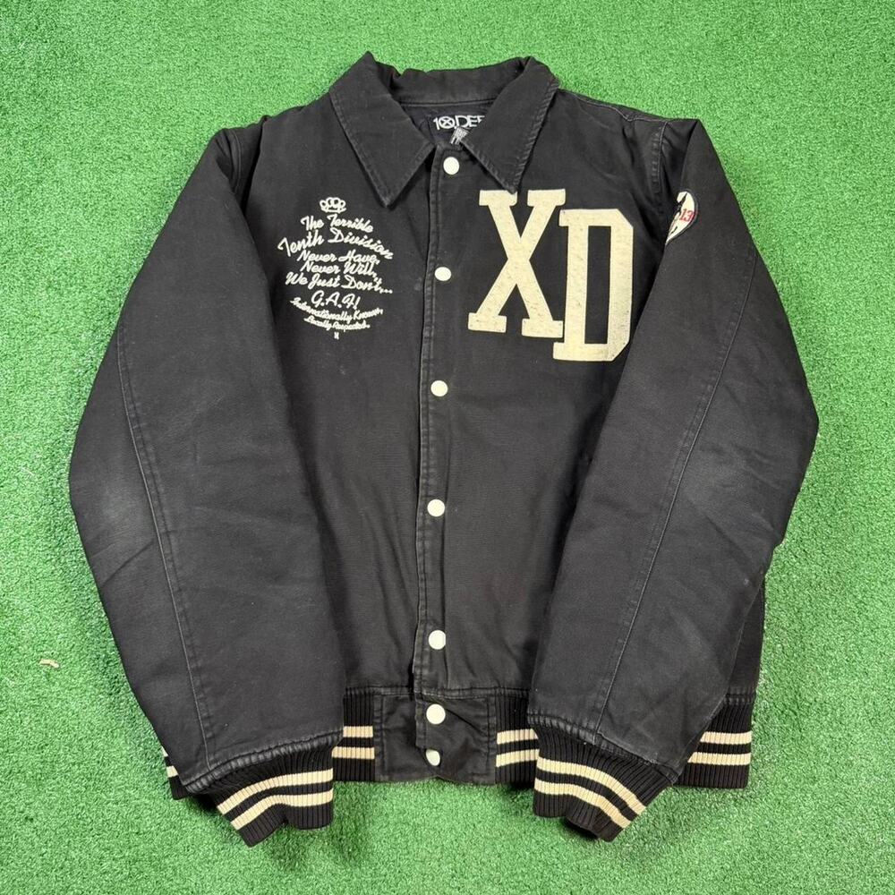 10 Deep Blackcats Jacket Varsity Style Mens Large Streetwear